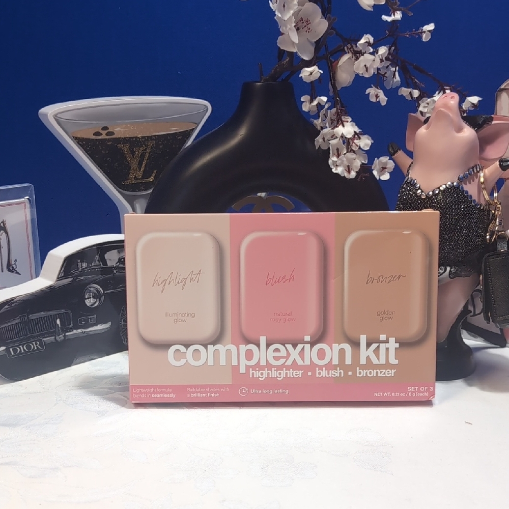 Complexion Kit with Highlighter, Blush, and Bronzer